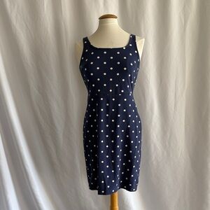 Old Navy Navy and White Polka Dot Mini Dress / S